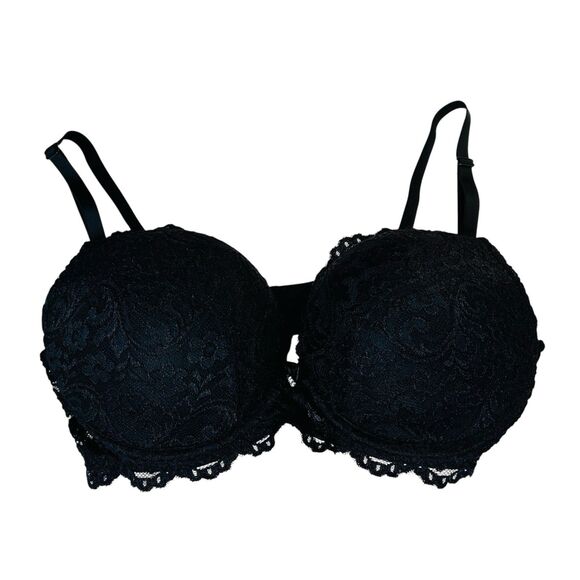 Smart & Sexy Add 2 Cup Sizes Push-Up Bra Black Lace Size 38C - Picture 14 of 14